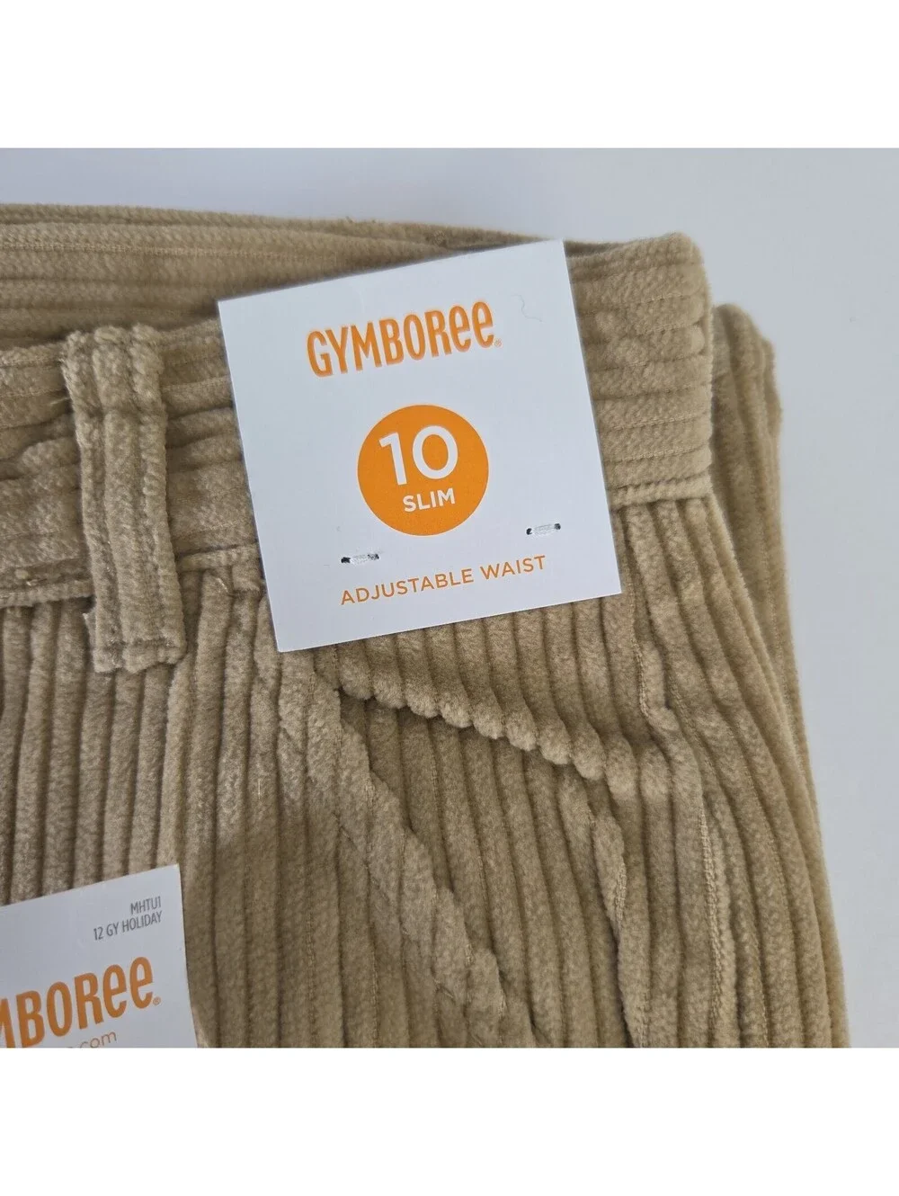 Gymboree Corduroy Pants Khaki Boy's 10 Slim With Adjustable Waist Holiday Soft